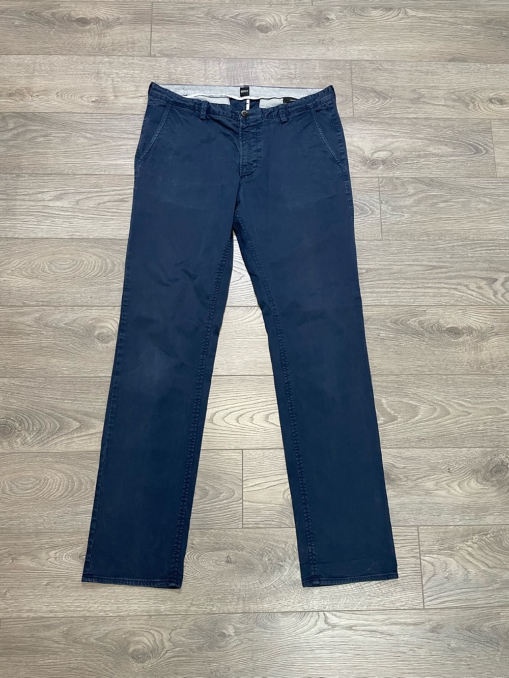 Hugo Boss Blue Cotton‎ Chinos | Size 34R (DE 50) | Slim Fit | Rice